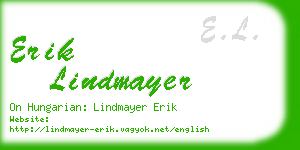 erik lindmayer business card